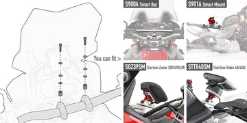 Kawasaki Versys 1000 [2012–2014] – Montagekit für Smart Bar oder Smart Mount