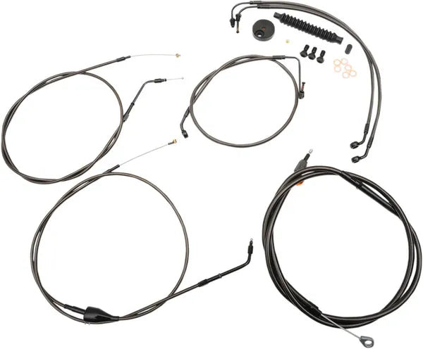 Harley Davidson Flhri [LA CHOPPERS] – Standard Midnight fonott kormány/fékvezeték készlet
