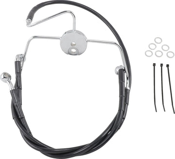harley davidson flhri [DRAG SPECIALTIES] – Extended Black Brake Line Kit