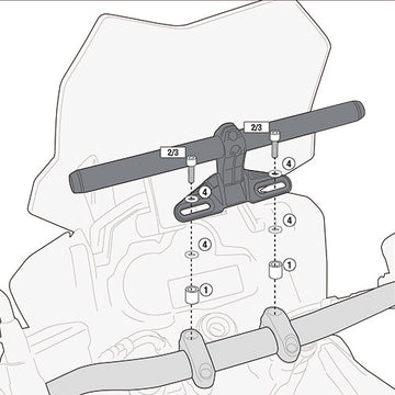 Benelli BN 302 [GIVI] - Montagekit für Smart Bar oder Smart Mount