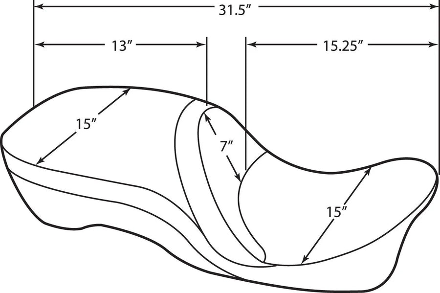 harley davidson touring [DRAG SPECIALTIES] – 2-es bőrülés, háttámlával kompatibilis, Touring