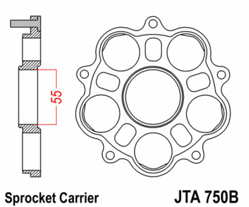 Ducati Hypermotard 796 [2010–2012] - Hátsó lánckerék tartó - 5 csendes Ducati blokk