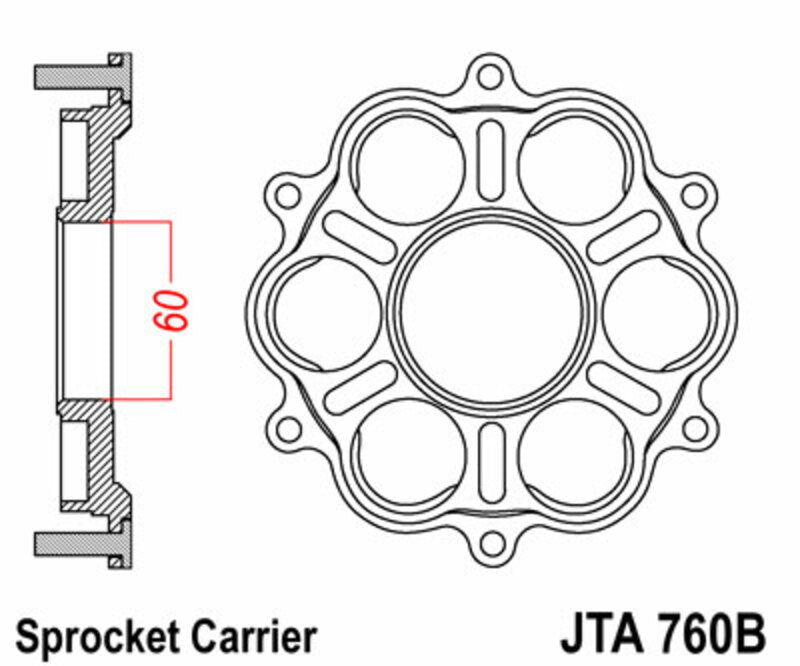 Ducati Multistrada 1200 [2010–2016] - Hátsó lánckeréktartó - 6 csendes Ducati blokk