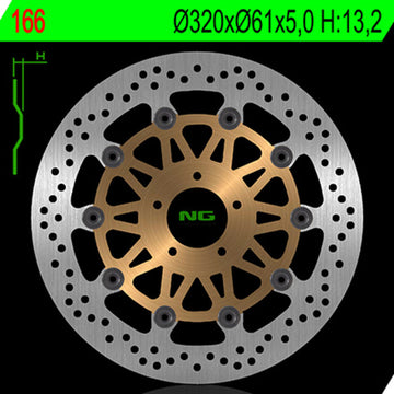 Kawasaki Zx 12 R [NG BRAKE DISC] - kerek lebegő féktárcsa