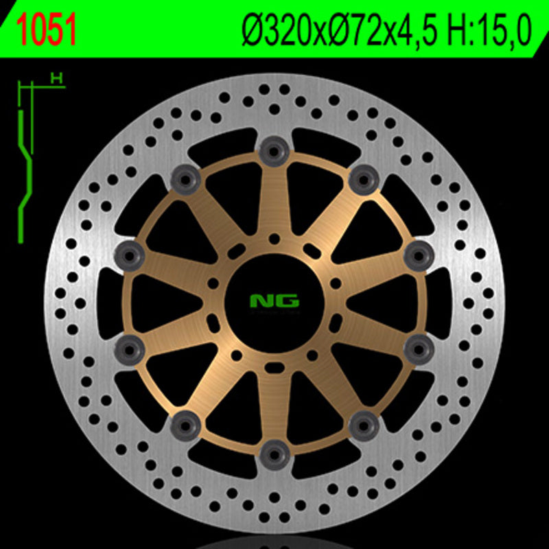 Ducati 749 [NG BRAKE DISC] - kerek úszó féktárcsa