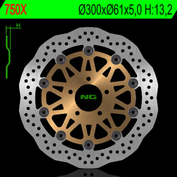 Kawasaki Zr 750 [NG BRAKE DISC] - Wave lebegő féktárcsa