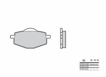 Yamaha TT 600 59X [BREMBO] - Fékbetétek