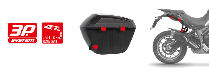 Kymco Ak 550 [SHAD] - SH23 oldaltáska fekete 5kg 23L