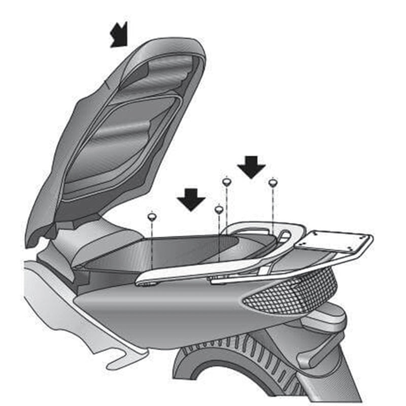 Yamaha T-MAX 500 (SJ01/SJ03/SJ05) [2001-2007] [SHAD] - Top Master rögzítőkészlet