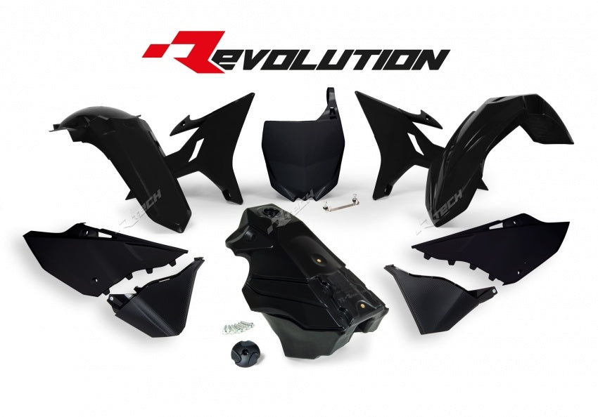 Yamaha YZ 250 (CG 23) [2006-2019] - Revolution fekete műanyag készlet incl. tank Yamaha YZ125/250