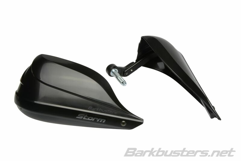 Suzuki GSX 800 S [BARKBUSTERS] - Storm kézvédő készlet, egypontos bilincs rögzítő-kormányvég fekete