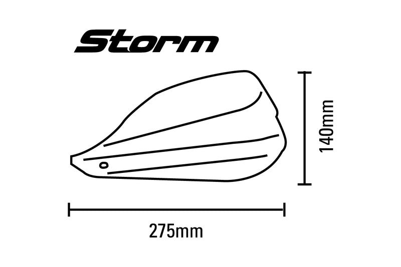 Ktm Duke 390 [BARKBUSTERS] - Storm Hanguads készlet, egypontos bilincs rögzítő-kormányvég fekete
