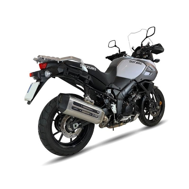 Suzuki V-Strom 1000 Abs [IXIL] - MXT hangtompító rozsdamentes acél / zárókupak fekete - ES8084SS