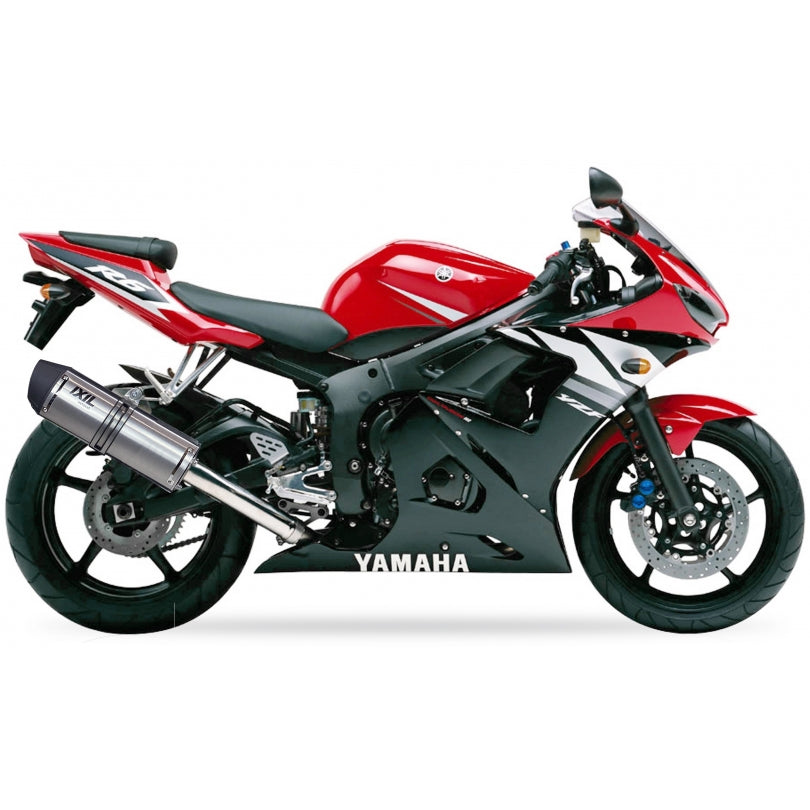 Yamaha YZF-R 6 (RJ 05) [2003] - Hexoval hangtompító rozsdamentes acél / zárókupak rozsdamentes acél fekete - OY9053VSE