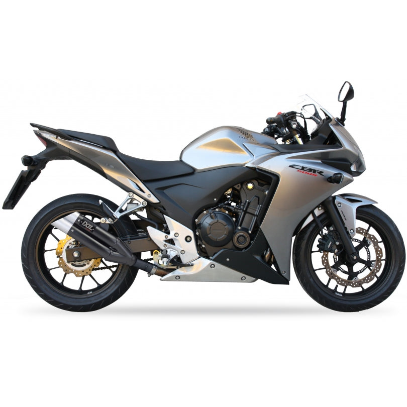 Honda CB 500 X ABS (PC 46) [2013-2016] - Hyperlow hangtompító, rozsdamentes acél fekete / végzáró alumínium -
