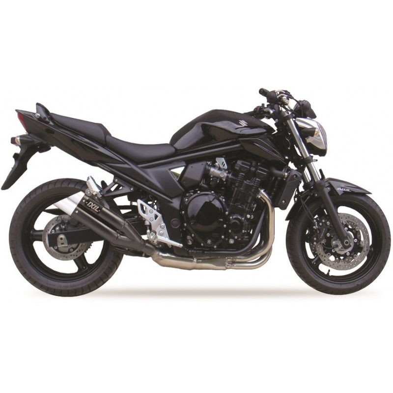 Suzuki Gsf 650 [IXIL] - Hyperlow hangtompító rozsdamentes acél fekete / zárósapka alumínium - XS8357XB