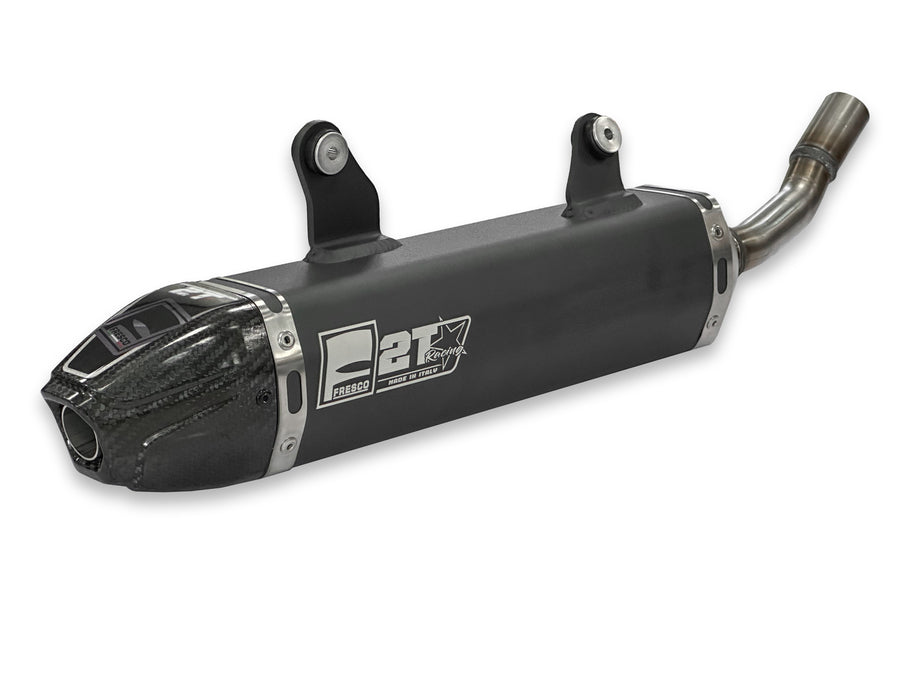 Yamaha YZ 250 (CG 17) [2004] - Carby Schalldämpfer schwarzes Aluminium/Karbon-Endkappe
