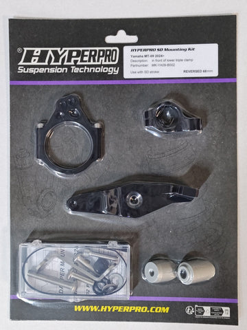 Yamaha MT-09 [HYPERPRO] - Kormány lengéscsillapító rögzítőkészlet, fekete (MK-YA09-B002-B)