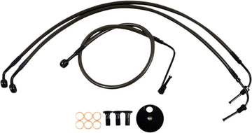 harley davidson fxdrs 114 [LA CHOPPERS] – Midnight Braided Brake Line Kit - 0
