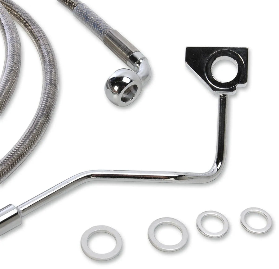 harley davidson fltr [DRAG SPECIALTIES] - Rozsdamentes acél meghosszabbított fékvezeték készlet