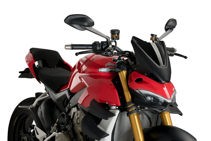 DUCATI STREETFIGHTER V4S [2024] - Új generációs sport szélvédő | Fekete | PUIG 20467N