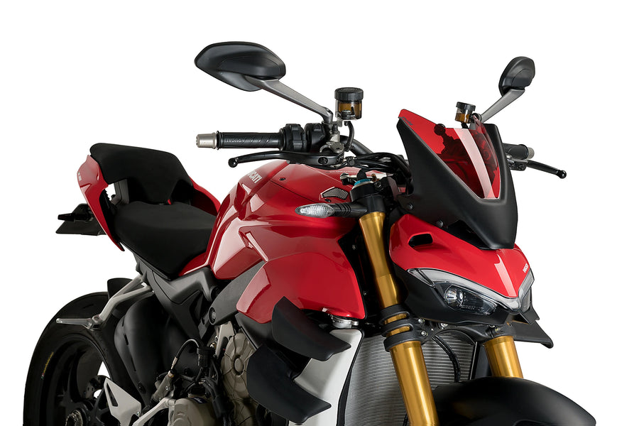 DUCATI STREETFIGHTER V4S [2024] - Új generációs sport szélvédő | Piros | PUIG 20467R