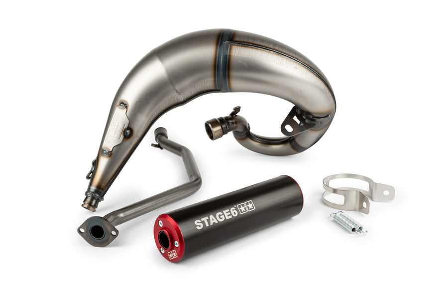 Beta RR Enduro 50 2T - Kipufogó Streetrace High Mount CNC piros fekete
