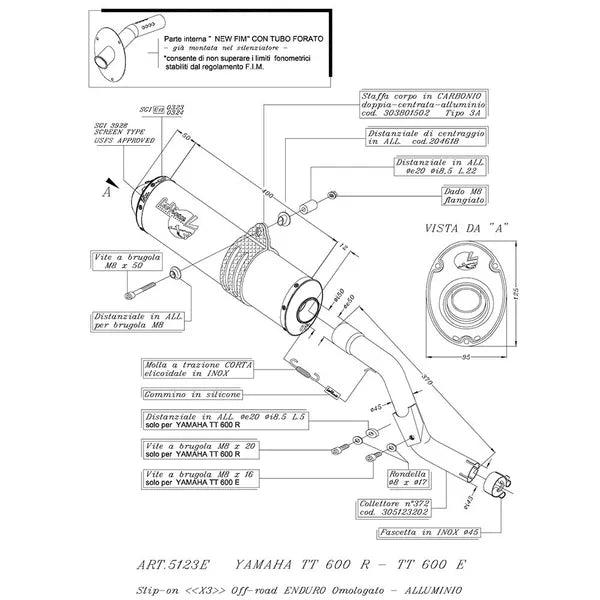 Yamaha 600 [LEOVINCE] – LV-X felcsúsztatható hangtompító