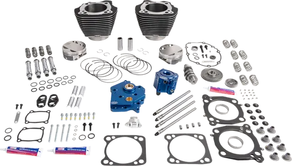 Harley-Davidson FLRT 1868 Freewheeler 114 [2025] - 129" Power Package Motorleistungs-Kit – Oberfläche: Schwarz, Hervorgehobene Lamellen – Merkmal: Verchromte Stößelstangenrohre – Bild 2
