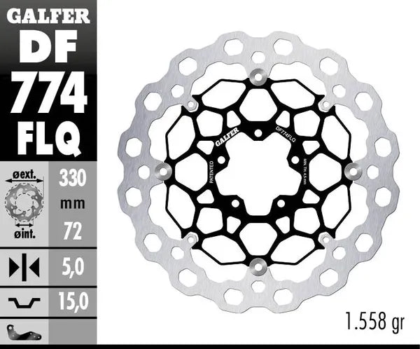 Ducati 1100 Panigale V 4 S [2022] - Schwimmende Bremsscheibe Cubiq – Bild 4