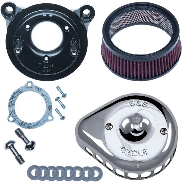 Harley-Davidson FLSS 1800 Softail Slim S [2016-2017] - Mini Teardrop Stealth Luftfilter-Kit – Oberfläche: Silber – Bild 2