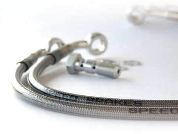 BMW R 1150 GS [TECNIUM] - Repülőgép féktömlő rozsdamentes acél/ezüst csatlakozó