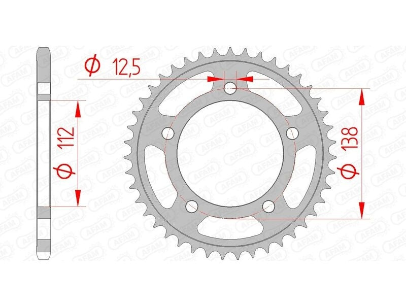 Honda NC 750 X ABS (RC 72) [2014-2015] - Lánckészlet 520 XSR4 - 17/43-114 - Normál acél lánckerék