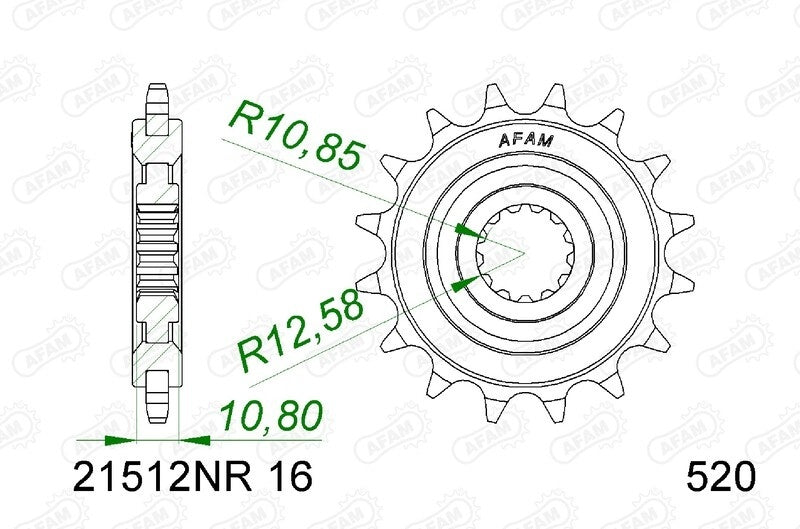 Yamaha XJ 6 N (RJ 22) [2013-2016] - Lánckészlet 520 XSR4 - 16/46-118 - Normál acél lánckerék