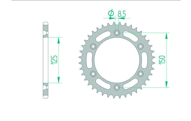 Ktm 890 DUKE [2021-2023] - Lánckészlet 520 XSR4 - 16/41-116 - Szabványos lánckerék acél