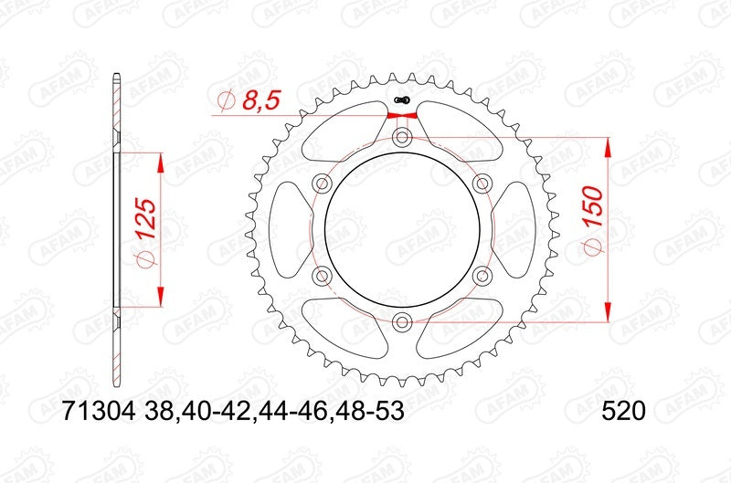 Ktm 890 DUKE [2021-2023] - Kettenkit 520 XHR4 - 16/41-116 - Standard Kettenrad Stahl
