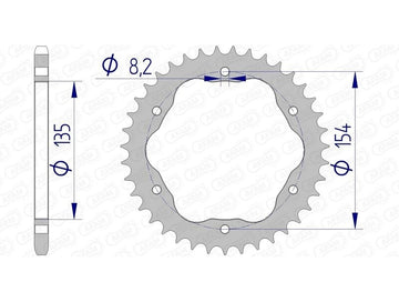 Ducati Panigale V4 SP2 [2022-2023] - Kettenkit 520 XHR4 - 16/41-114 - Standard Kettenrad Alu - AFAM-Kettenradträger erforderlich