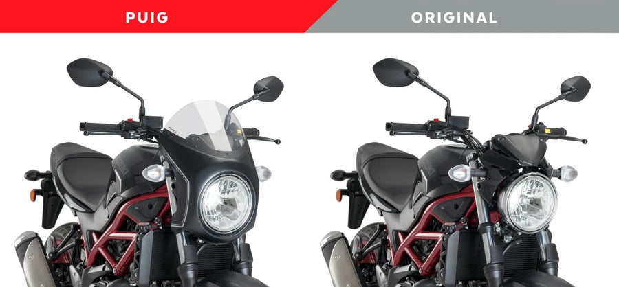 SUZUKI SV 650 [2025] – Retro fényvédő képernyő – fekete