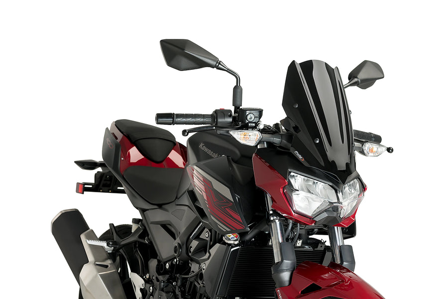 KAWASAKI Z 400 [2024] - Új generációs sport szélvédő | Fekete | PUIG 3548N