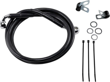 harley davidson fxsts [DRAG SPECIALTIES] – Extended Black Brake Line Kit