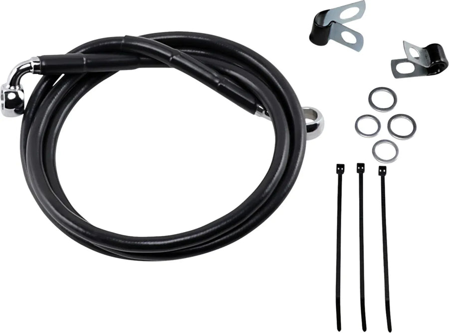 harley davidson fxsts [DRAG SPECIALTIES] – Extended Black Brake Line Kit