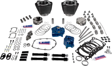 Harley-Davidson FXBB 1923 Softail Street Bob Solo 117 [2026] - 129" Power Package Motorleistungs-Kit – Oberfläche: Schwarz, Hervorgehobene Lamellen – Merkmal: Schwarze Stößelstangenrohre – Bild 2