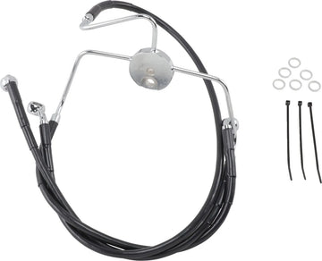 harley davidson flhr [DRAG SPECIALTIES] – Extended Black Brake Line Kit