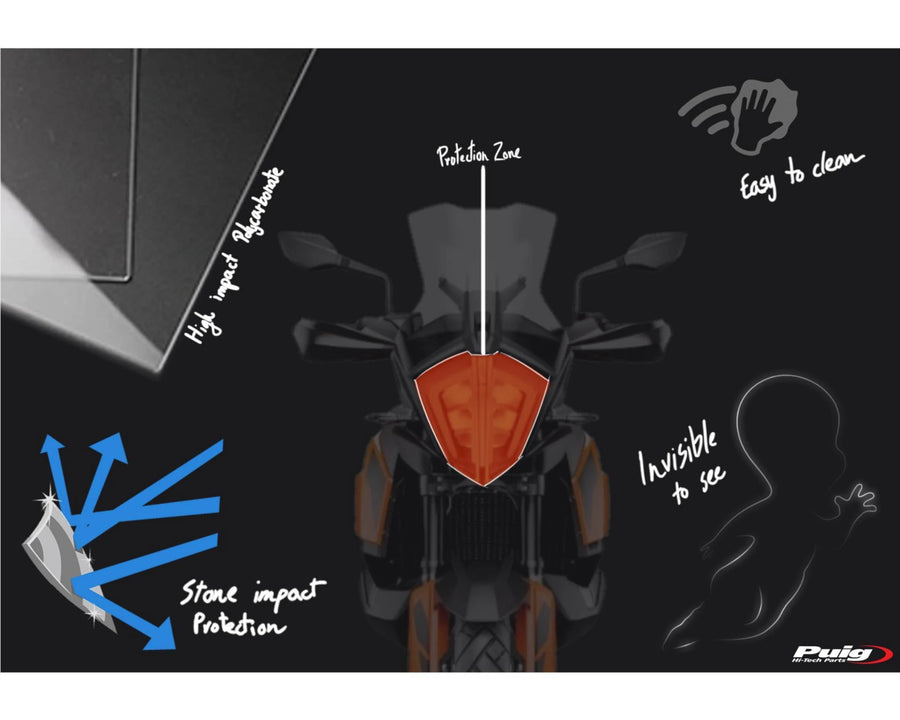 KTM 390 ADVENTURE SW [2024] – Fényszóróvédelem – Átlátszó