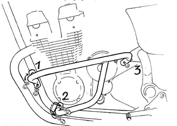 Honda CB 750 F sevenfifty [1992-2003] - krómozott motorvédő