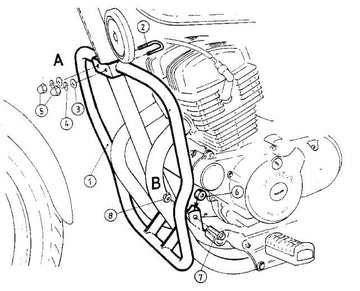 Honda CA 125 Rebel [1995-2001] - Krómozott motorvédő