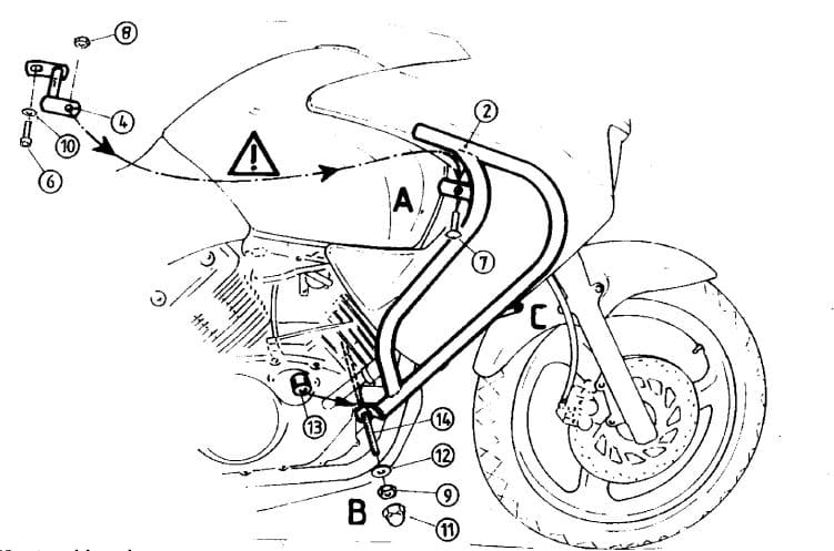 Honda Varadero 125 [2001-2006] - Motorvédő