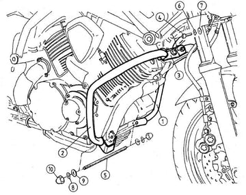 Yamaha BT 1100 Bulldog [2001-2006] - Krómozott motorvédő