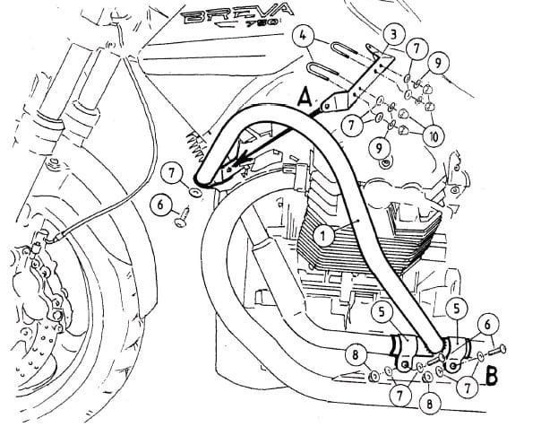 Moto Guzzi Breva V 750 ie [2003-2013] - Króm motorvédő