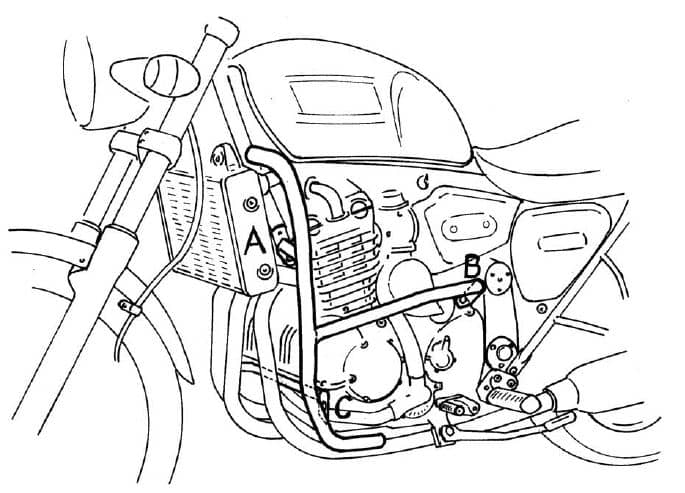 Triumph Thunderbird [1995-1998] - Motorvédő részletnézet
